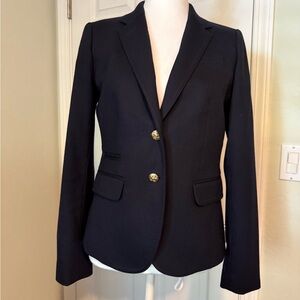 J. Crew Navy Blazer with Gold Buttons